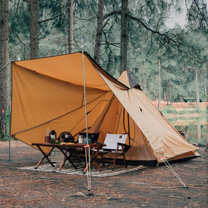 Tienda de campaña india para viajes al aire libre con lona gruesa resistente al viento y a la lluvia estructura de dos dormitorios - Product Image 4