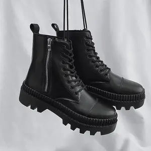 الجملة مخصص الرجال حذاء أسود الرجال صندل بكعب مكتنز الأحذية أحذية برقبة طويلة مقاومة للماء للرجال
