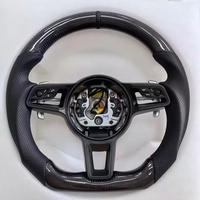 Volant en fibre de carbone pour Porsche 911 Cayenne Boxster Macan Panamera, accessoire pour voitures modifiées