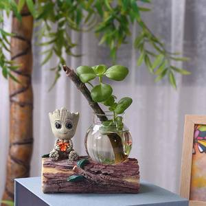 <span class=keywords><strong>Groot</strong></span>-<span class=keywords><strong>maceta</strong></span> de resina creativa, modelo bonito, pluma de juguete, <span class=keywords><strong>maceta</strong></span> de jardín de flores, macetas suculentas de Cactus - Product Image 1