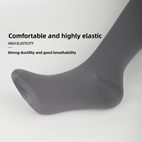 Chaussettes de compression longues à haute élasticité pour la course et le cyclisme, chaussettes de sport épaisses en tissu éponge pour le soutien et la récupération des jambes
