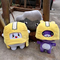Kawaii Plüschpuppe Foxy Boxy Lanky Wendbare Puppen Plüschtier Cartoon-Roboter Spielzeug PP-Baumwollfüllung Superweiches Plüschtier für Kinder Geschenk