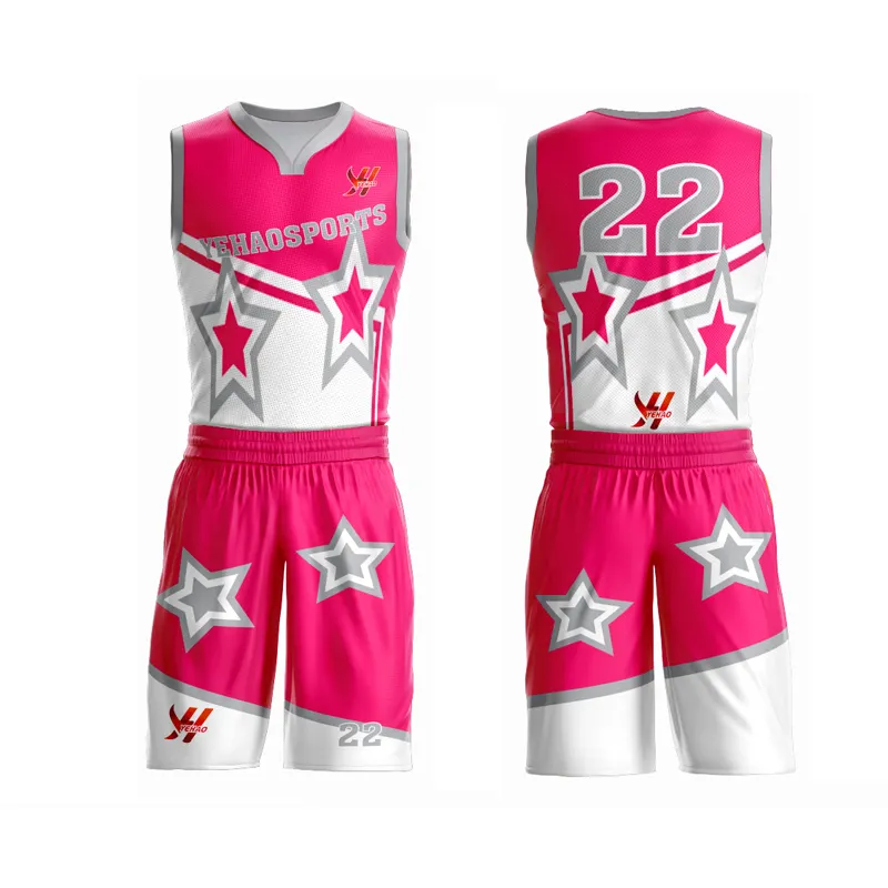 Conjunto de uniforme de basquete para crianças, design uniforme de camisa de basquete