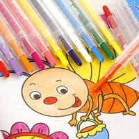 Crayón trenzado de cera de colores para niños, juego de bolígrafos de colores, 36 colores