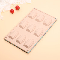 Haute 9-Link Silicone Madeleine Gâteau Moule Antiadhésif Petit Gâteau Moule Cupcake Plateau pour Crème Glacée Outils De Cuisson Usine Stock