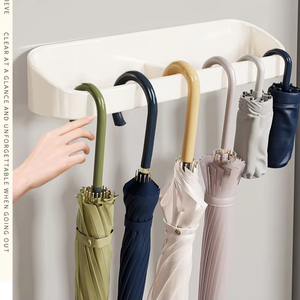 Soporte de Sombrilla de Plástico Moderno para Patio, Diseño de un Solo Lado con Capacidad para 4 Sombrillas, GQK GW258810 - Product Image 1
