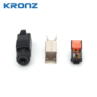Conector RJ45 Industrial a Prueba de Agua KRONZ, Conector Circular Ethernet IP67 sin Herramientas, Cat6 Cat5e para Automatización en Exteriores, Precio de Fábrica