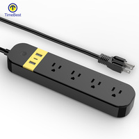Multiprise avec 2 ports USB et 1 prise Type-C, protection contre les surtensions