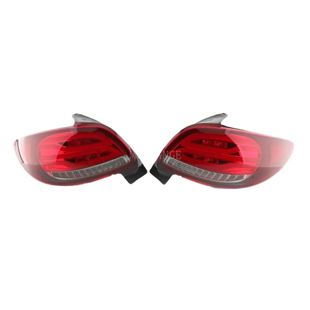 Toptan modifiye kırmızı otomobil parçaları arka işık kuyruk lamba arka stop Peugeot 206 2004-2008 için