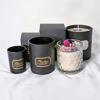 Bocaux en verre pour bougies avec logo personnalisé, couvercle et boîtes cadeaux en papier recyclé pour l'emballage de cosmétiques et de masques faciaux, type boîte pliante