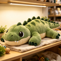 Peluche Dinosaure Allongé Personnalisable, Jouet en Peluche Lesté, Doux et Adorable, Conception OEM Personnalisée, Cadeau pour Enfants