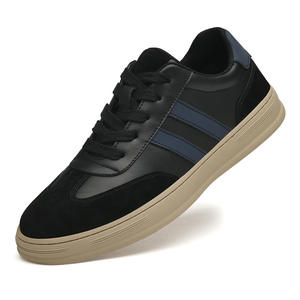 Men's New Large Size Quality Cowhide Mesh <b>Board</b> Shoes European Station Color-<b>matching</b> Contrast White Fashionable Casual Sneakers - Product Image 2