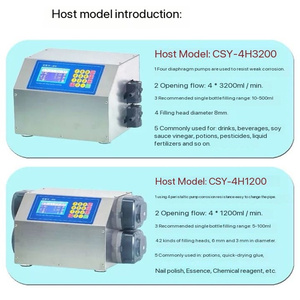 WF-4H1200 Nhỏ Tự Động Nước Trái Cây Sữa Soda Lỏng Tinh Dầu Điện Máy Làm Nước Hoa Rượu 4 Đầu Máy Làm Đầy - Product Image 6