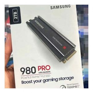 SSD NVMe M.2 PCIe 4.0 adapté aux ordinateurs de bureau 980 PRO avec dissipateur thermique 2 To <span class=keywords><strong>MZ</strong></span>-<span class=keywords><strong>V8P2T0CW</strong></span> pour Samsung - Product Image 1