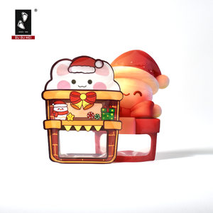 Custom Flat Bottom Stand up Christmas Candy Galletas Snacks Bolsa Mango Embalaje de plástico Ziplock Bolsa con - Product Image 5