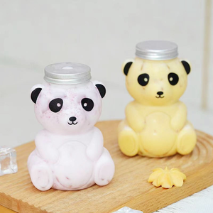 Wholesale 500ml Bear Shape Disposable PET Beverage <b>Bottle</b> for Mineral Water <b>Milk</b> Tea & Juice-Creative <b>Plastic</b> Take-away - Product Image 2