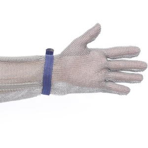 ביצועים גבוהים רשת נירוסטה כפפות רשת נירוסטה עבור עובד הקצב להגן על הידיים מפני כפפת סכין - Product Image 6