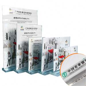 Exhibidor de Acrílico Personalizado en Forma de T, de una Sola Cara, Tamaños A4, A5 y A6, para Mesa, Vertical, para las Industrias del Caramelo y del Cemento - Product Image 2