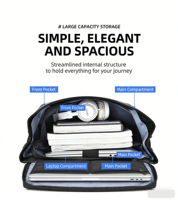 Sac pour ordinateur portable de haute qualité, écologique, professionnel pour les salons professionnels, avec poche rembourrée pour ordinateur, pour le bureau et les affaires