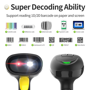 Lector de código de barras Usb 1D y 2D portátil Xincode precio escáner de código de barras Pos Barra de pistola de escaneo lector de código Qr <span class=keywords><strong>Qrcode</strong></span> - Product Image 5
