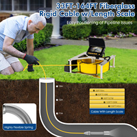 Caméra Endoscope HD CCTV de Canalisation Égout 4.3" avec DVR 16Go Étanche IP68, Vision Nocturne 50m CMOS, Carte SD/Mémoire