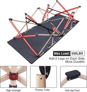 Woqi tente pliante légère <span class=keywords><strong>lit</strong></span> <span class=keywords><strong>de</strong></span> Camping avec serrure à levier installation facile Portable <span class=keywords><strong>Compact</strong></span> pour les voyages en plein air - Product Image 4