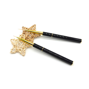 Pinceau à double extrémité pour nail art, manche noir, pour dessin au gel acrylique et différentes tailles de motifs pour ongles - Product Image 4