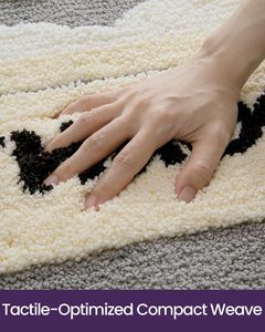 Alfombra de Baño con Diseño de Dibujos Animados, Ecológica, de Imitación de Cachemira, Antideslizante, Absorbente, para Uso Doméstico, 40x60cm, Alfombra de Piso Estampada - Product Image 2