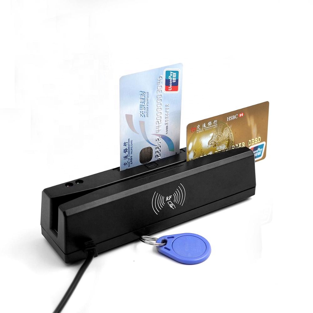 IC/PC/NFC intelligente EMV Chip della carta di credito reader writer + tutti i 3 tracce lettore di schede magnetiche dispositivo sistema POS