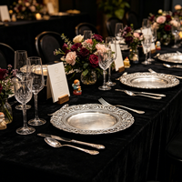 Assiette de présentation de luxe personnalisable en bronze antique de style baroque, 13 pouces, durable, pour mariages et banquets royaux