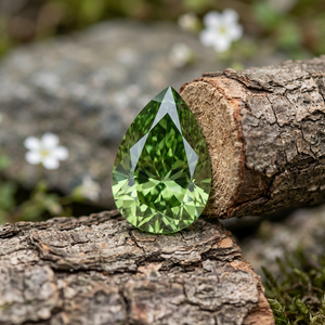 AURALUXURIA Diamante Verde Corte Pera Cultivado en Laboratorio Claridad VS1 Color Verde Fantasía Diamante Suelto LG32 Certificado IGI para Joyería - Product Image 3