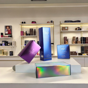 2025 nóng bán Chất lượng cao tùy chỉnh sang trọng bạc thẻ hộp giấy mờ UV có thể gập lại hộp cho sản phẩm chăm sóc da bao bì - Product Image 4