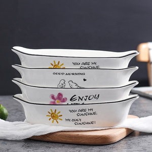 Plato para <span class=keywords><strong>horno</strong></span> microondas, bandeja de cerámica para hornear con esmalte - Product Image 3