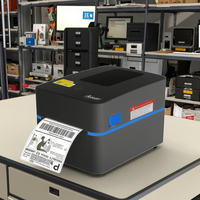 Printer Label Termal 4 Inci Printer Barcode Pengiriman Kecepatan Tinggi USB untuk Gudang dan E-commerce