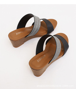 Sandales compensées Xuanhui, nouvelle collection été, style bohème, souples, plateforme romaine 5 cm, pour femmes et dames - Product Image 6