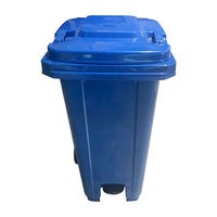 Poubelle extérieure en plastique de grande taille pour jardin/rue, avec roues et couvercle, 240L/360L/400L/660L/1100L