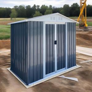 Caseta de Almacenamiento de Acero para Jardín, 8x6 pies, con Puerta con Cerradura, para Herramientas de Exterior - Product Image 1