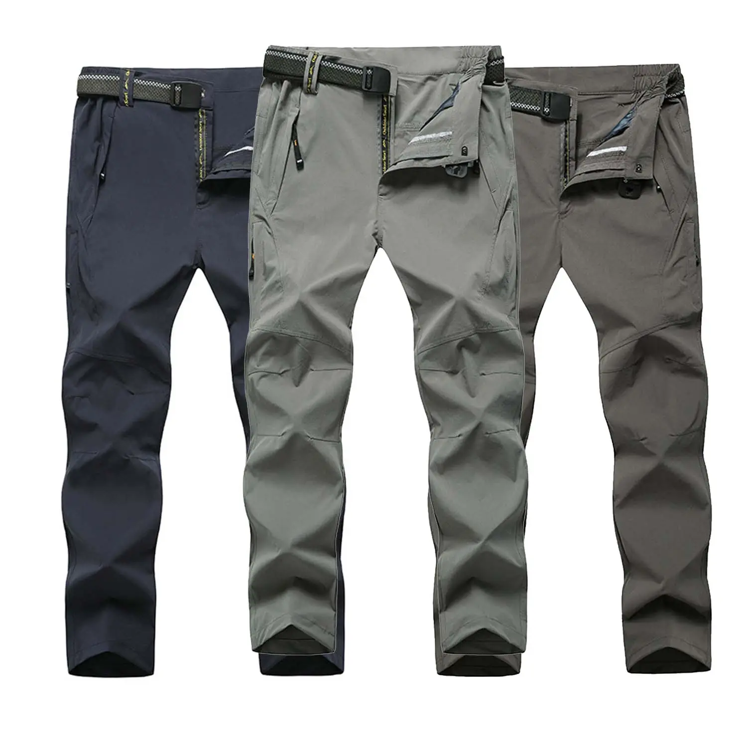 Hot Sell Joggers Comfort Waist Belt Men's Outdoor Waterproof Soft Quick Dry Hiking Pants Climbing Pants
