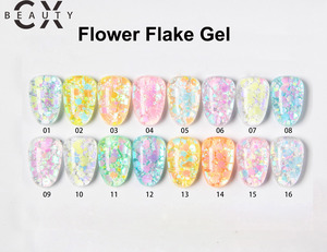 Caixuan 2022 NEW Arrival Flower Flake <strong>Gel</strong> 16 Colors 1Kg Bulk Packing <strong>Gel</strong> Polish - Product Image 5