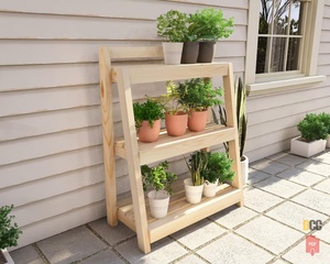 Étagère verticale pour plantes en <span class=keywords><strong>bois</strong></span> à 4 niveaux, support de jardin pour bricolage, <span class=keywords><strong>jardinière</strong></span>, <span class=keywords><strong>jardinière</strong></span> verticale surélevée, plan pour plantes succulentes - Product Image 3