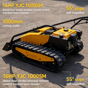 Cortadora de Césped <span class=keywords><strong>Autopropulsada</strong></span> con Control Remoto, Diésel, 16 HP, Ancho de Corte de 1000 mm, para Pendientes, Modelo YJC 1000SM - Product Image 3