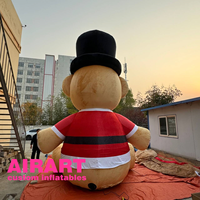 Ballon d'ours en peluche gonflable de bonne année, grand dessin animé d'ours en peluche gonflable