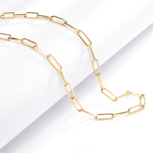 Wholesale Trendy 316L Stainless Steel PVD Gold Plated Link <b>Chain</b> Waterproof & Tarnish-Resistant Necklace - Product Image 5