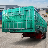 Semi-remorque JINFENG Hebei 50-80 tonnes pour transport de marchandises lourdes et de bétail, avec clôture haute et dimensions personnalisables
