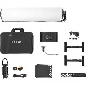 <span class=keywords><strong>Godox</strong></span> AT200Bi KNOWLED - Luz de Video Portátil, 2700K-8500K, <span class=keywords><strong>Tubo</strong></span> <span class=keywords><strong>LED</strong></span> Bicolor, 200W, 100-240V, Control Remoto Inalámbrico de 2.4 GHz, IP65 Resistente al Polvo - Product Image 1