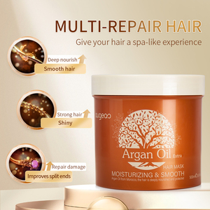 Masque capillaire lissant à l'huile d'argan brésilienne en gros pour cheveux crépus, masque réparateur à la kératine - Product Image 5