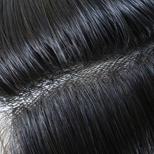 Parrucchino da uomo in <span class=keywords><strong>capelli</strong></span> umani corti da <span class=keywords><strong>6</strong></span> pollici, sistema di sostituzione dei <span class=keywords><strong>capelli</strong></span> indiani Remy con base sottile da 0,12 mm, parrucca da uomo in PU per tutta la testa da 56 cm - Product Image 3