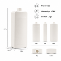 Contenant de voyage portable et rechargeable pour shampoing, gel douche et après-shampoing – Léger, en plastique, idéal pour les voyages d'affaires et les articles de toilette