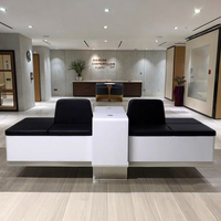 Tabouret de canapé de bureau en métal au design moderne avec revêtement personnalisé pour le hall de la banque, le salon d'attente de l'hôpital et l'hôtel