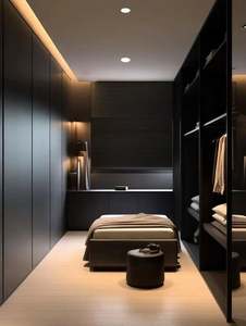 Armario de aluminio de madera contemporáneo 2025, conjunto de muebles de dormitorio de madera, armario personalizado, armario para caminar, guardarropa - Product Image 3